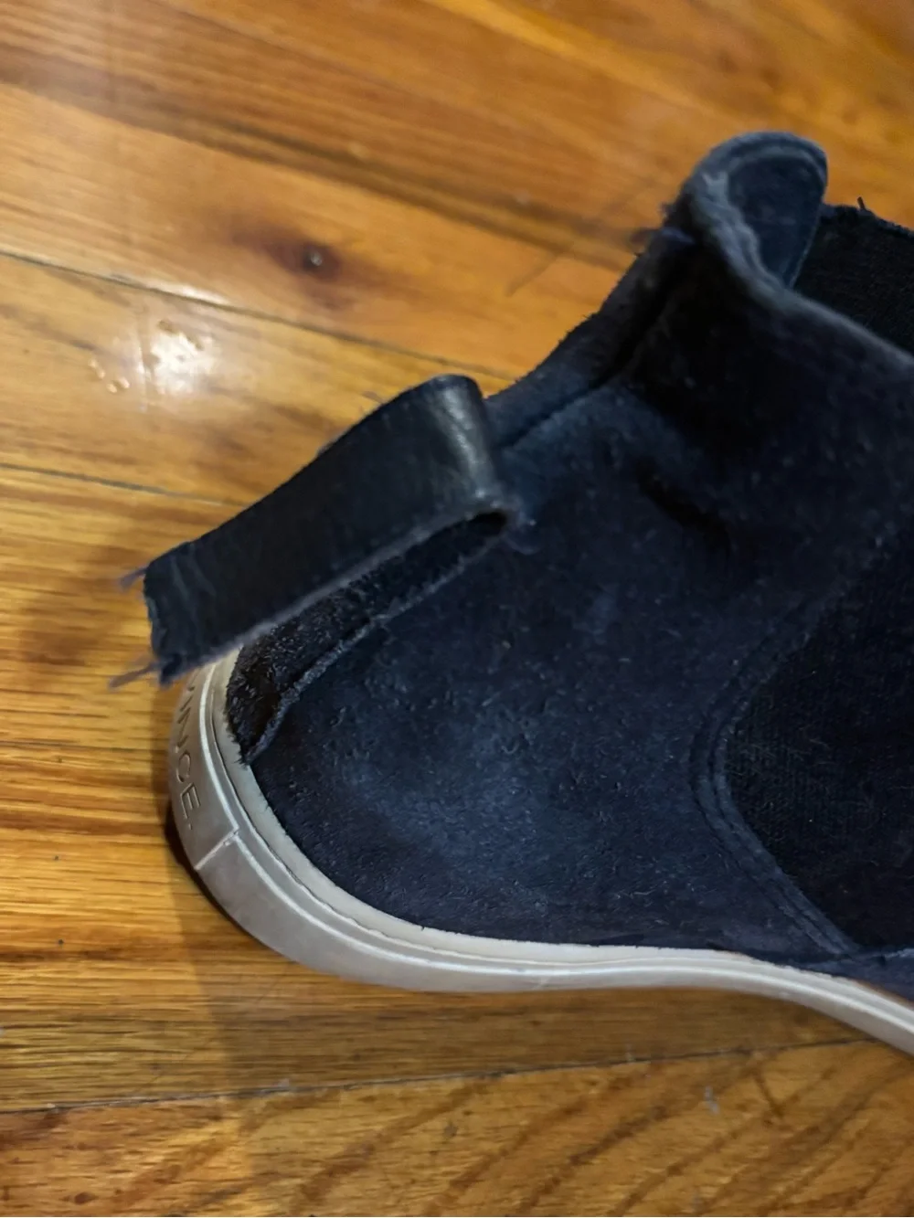 Vince Navy Suede High-Top Slip-On Sneakers Celine Prada Gucci 9 platform shoes